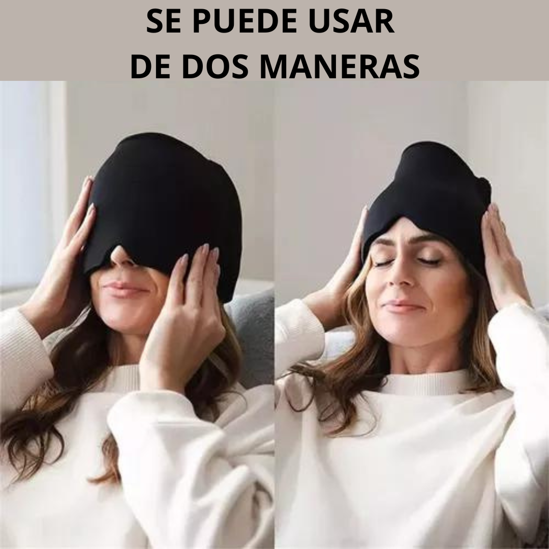 Gorro en gel para migraña o dolor de cabeza